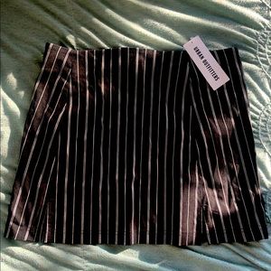 UO Black striped mini skirt